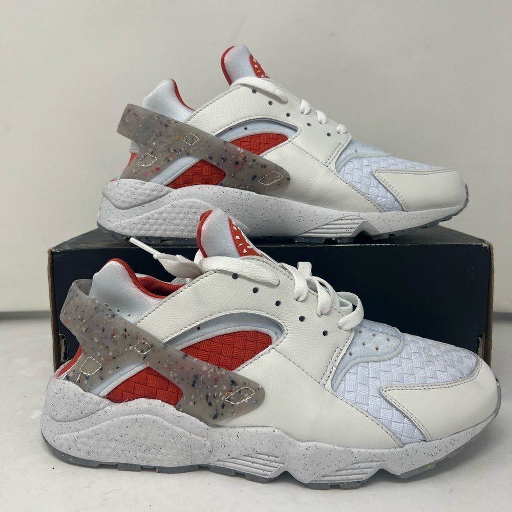 Nike women’s air huarache crater premium white orange